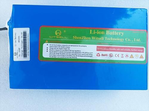 baterie lithium 60v/20Ah obal plast  BMS 40A